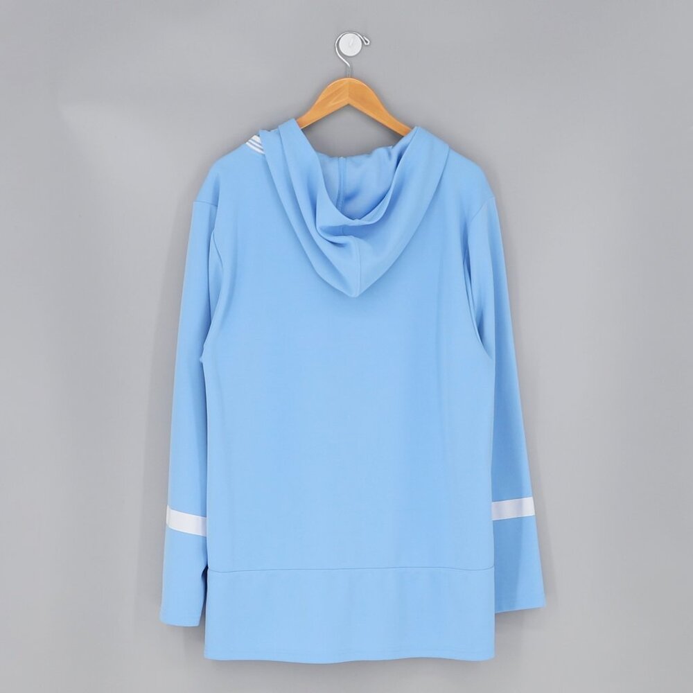 MANCHESTER CITY PUMA Winter Football Jersey Hooded Oversized Sky Blue Size L - Picture 3 of 9